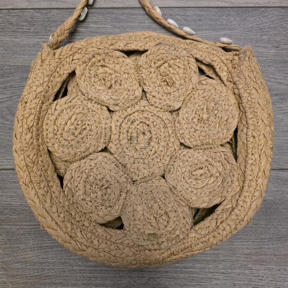 Purse Puka Shell Woven Straw Cross Bag Crossbody - Picture 9 of 9